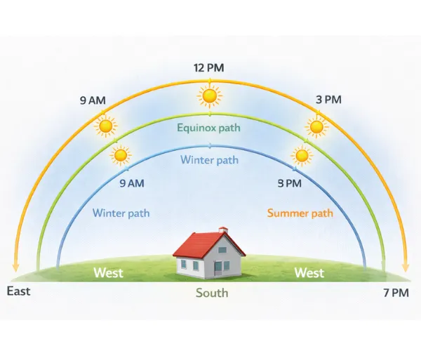 Sun Path Diagram for a Specific Location and Time and Its Use to Estimate the Angle of Inclination for Solar Panels