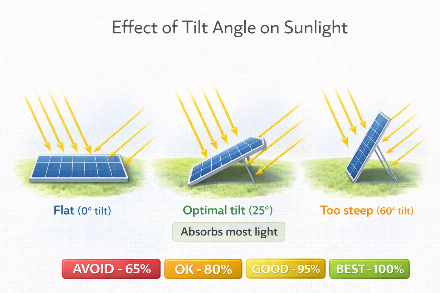Effect of Tilt Angle on Sunlight