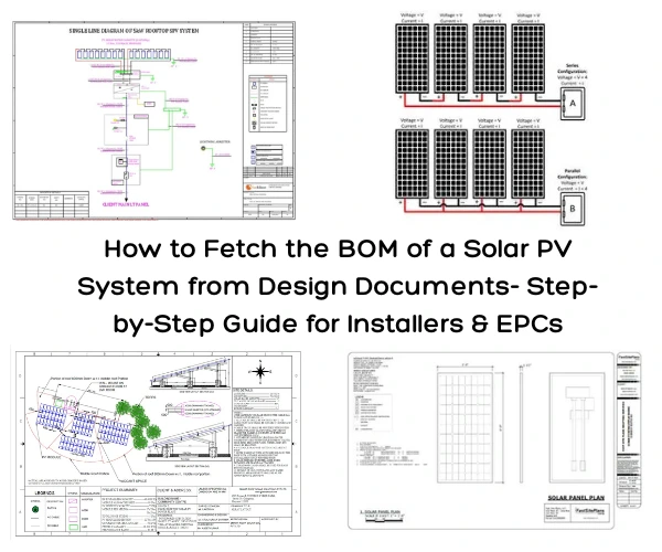 How to Fetch the BOM of a Solar PV System from Design Documents- Step-by-Step Guide for Installers & EPCs