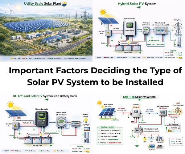 Important Factors Deciding the Type of Solar PV System to be Installed