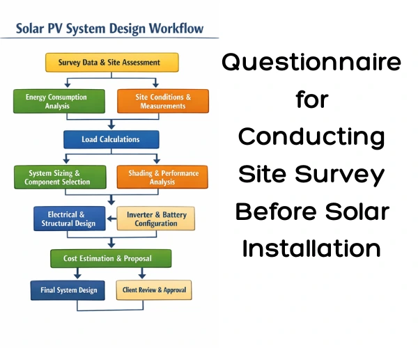 Questionnaire for Conducting Site Survey Before Solar Installation