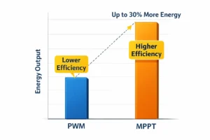 Difference between PWM and MPPT solar charge controllers