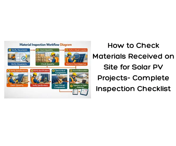 How to Check Materials Received on Site for Solar PV Projects- Complete Inspection Checklist