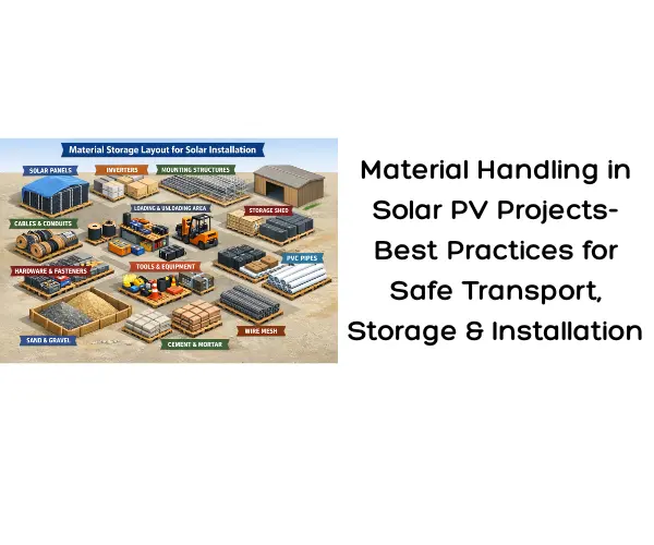 Material Handling in Solar PV Projects- Best Practices for Safe Transport, Storage & Installation
