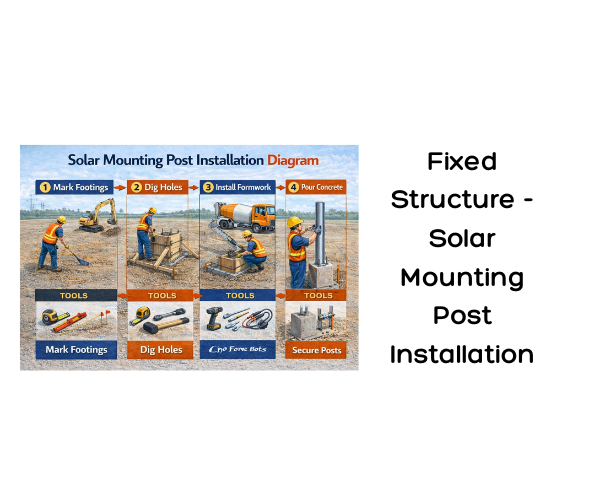 Fixed Structure - Solar Mounting Post Installation