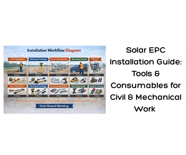 Solar EPC Installation Guide: Tools & Consumables for Civil & Mechanical Work