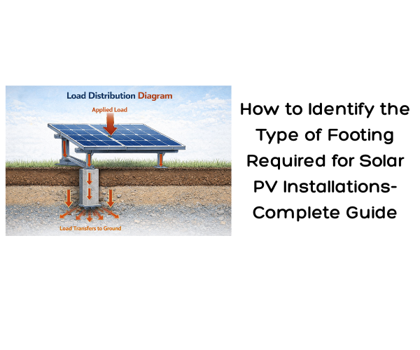 How to Identify the Type of Footing Required for Solar PV Installations- Complete Guide