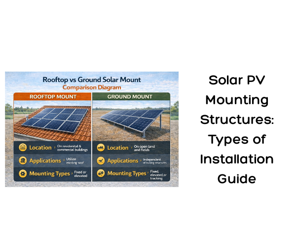 Explore different solar mounting structures types used in PV systems, including fixed tilt, tracking, and rooftop setups, with a complete guide for installers.