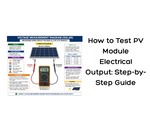 How to Test PV Module Electrical Output Step-by-Step Guide