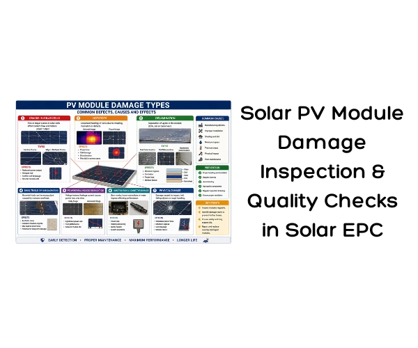 Solar PV Module Damage Inspection & Quality Checks in Solar EPC