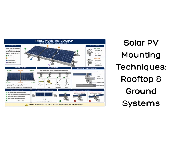 Solar PV mounting techniques rooftop & ground systems