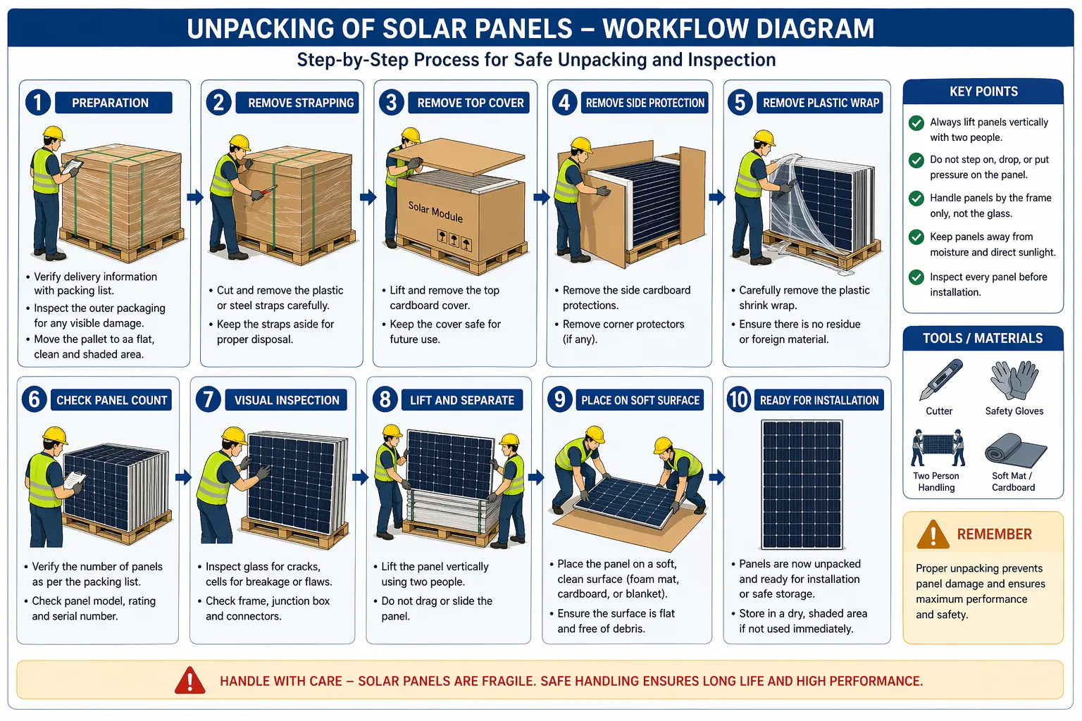 How to Unpack Solar Panels on Site Dos and Dont