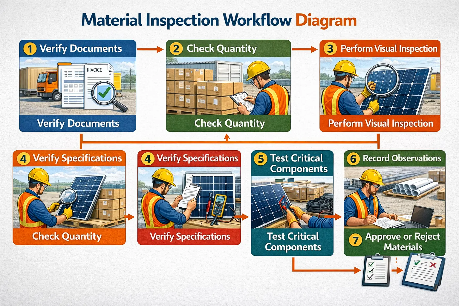 Material Inspection Workflow Diagram Explained