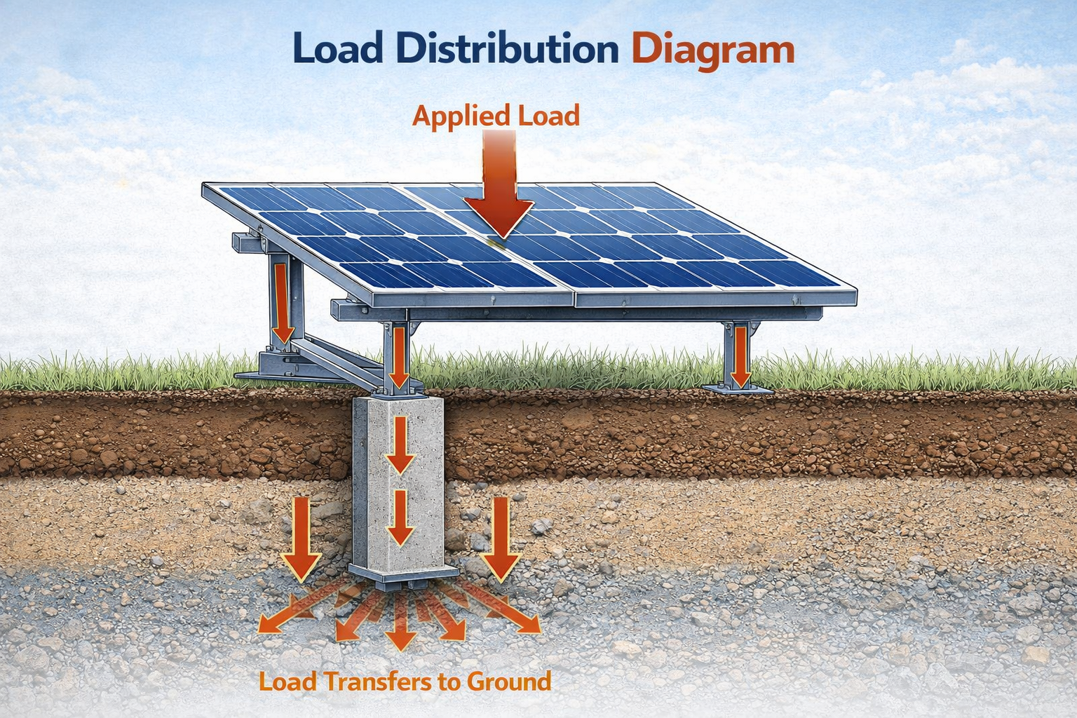Solar Panel Load Distribution Diagram