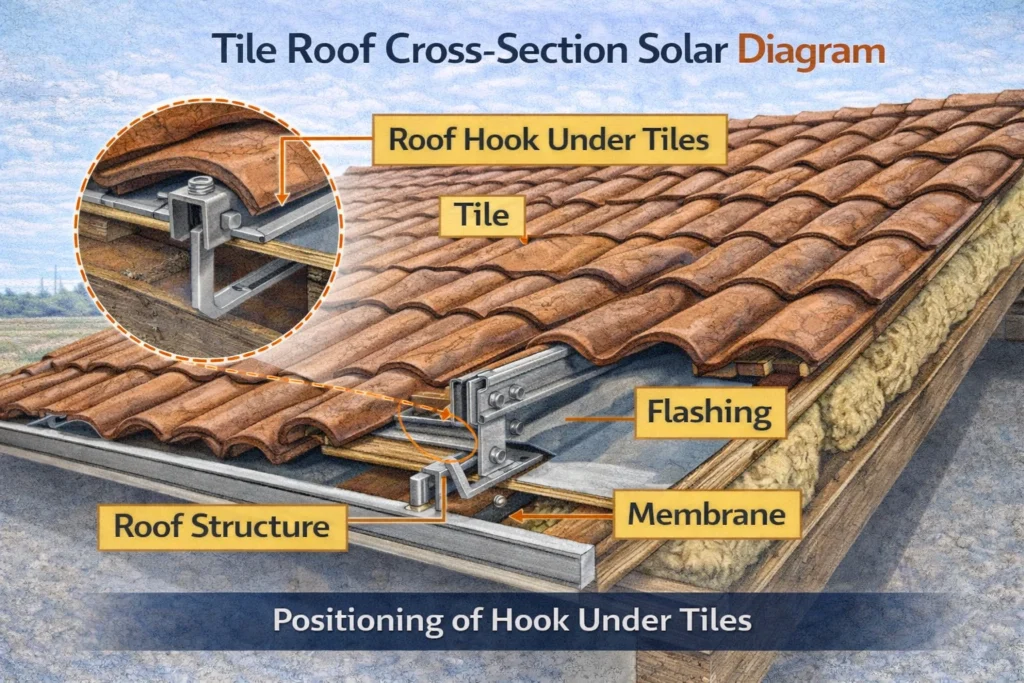 Process of Installing Roof Hooks for Solar Panels- Step-by-Step Installation Guide