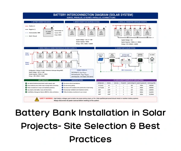 Battery Bank Installation in Solar Projects- Site Selection & Best Practices