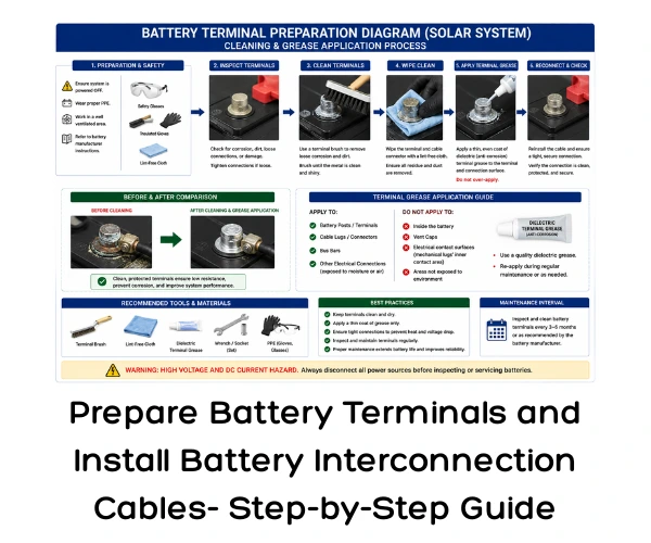 Prepare Battery Terminals and Install Battery Interconnection Cables- Step-by-Step Guide