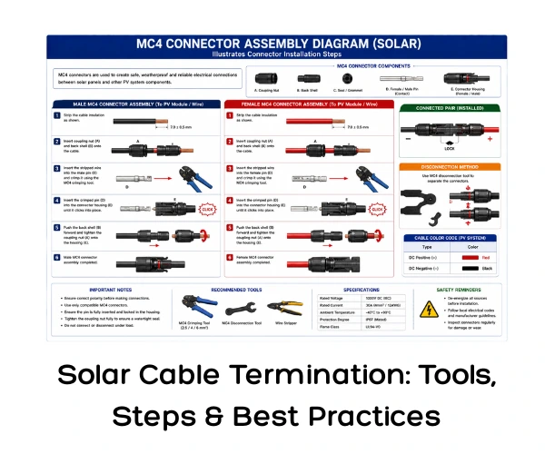 Solar Cable Termination Tools, Steps & Best Practices