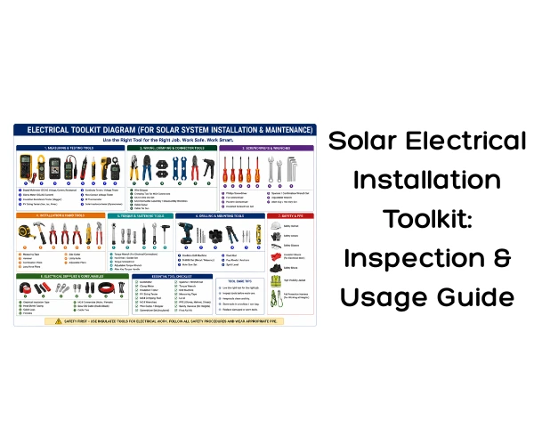 Solar Electrical Installation Toolkit Inspection & Usage Guide