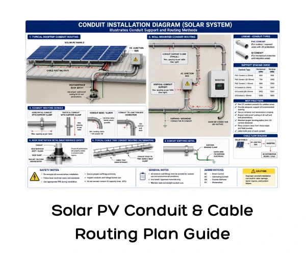Solar PV Conduit & Cable Routing Plan Guide