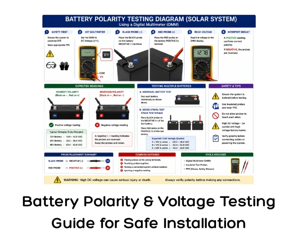 Battery Polarity & Voltage Testing Guide for Safe Installation