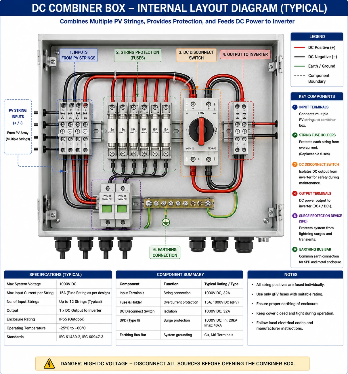 inblog img for Installation of DC Combiner Box with Disconnect Protection- Step-by-Step Guide for Solar PV Systems