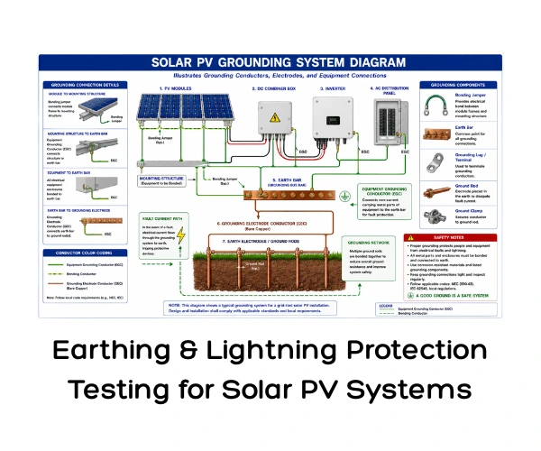 Earthing & Lightning Protection Testing for Solar PV Systems