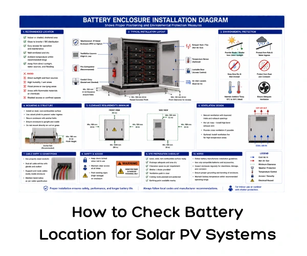 How to Check Battery Location for Solar PV Systems