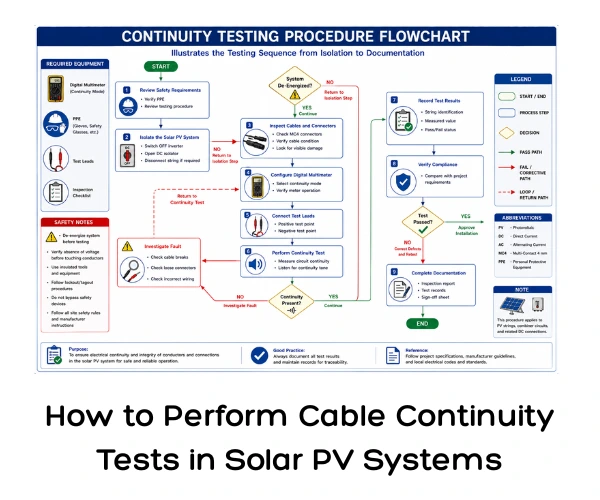 How to Perform Cable Continuity Tests in Solar PV Systems