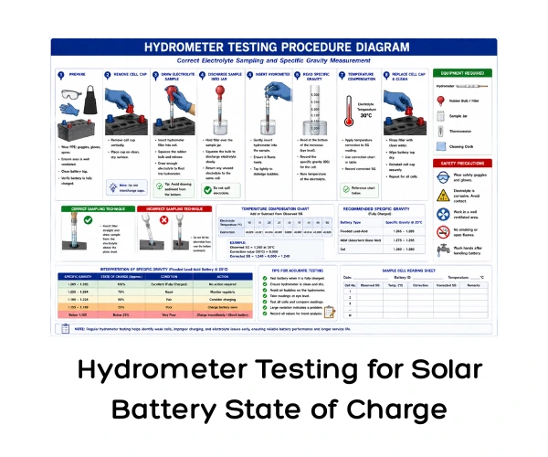 Hydrometer Testing for Solar Battery State of Charge