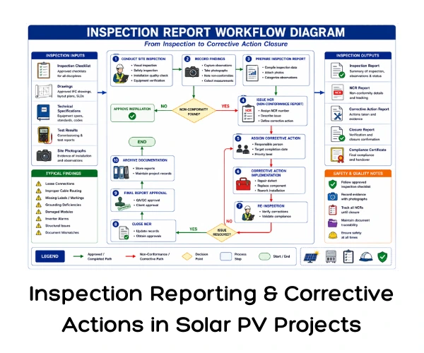 Inspection Reporting and Corrective Actions in Solar PV Projects