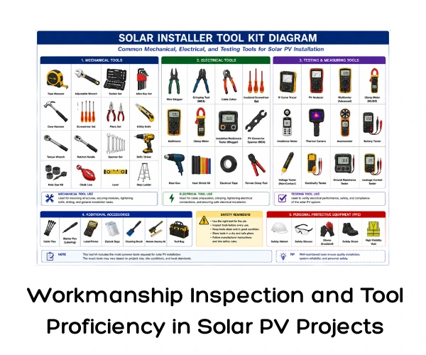 Workmanship Inspection and Tool Proficiency in Solar PV Projects