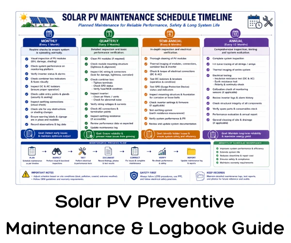 Solar PV Preventive Maintenance & Logbook Guide