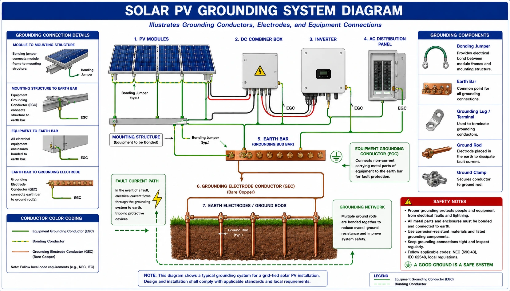 Perform Tests for Earthing and Lightning Protection in Solar PV Systems- Complete Guide for Safety, Compliance, and System Reliability