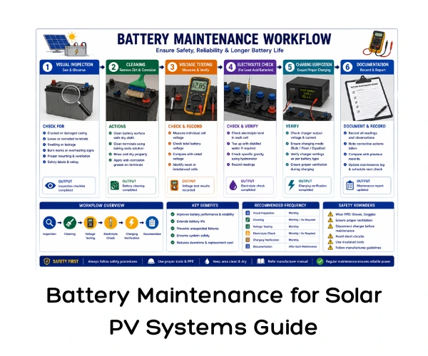 Battery Maintenance for Solar PV Systems Guide