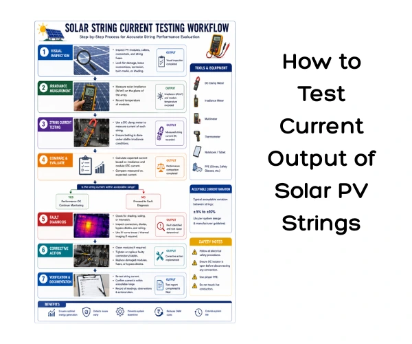 How to Test Current Output of Solar PV Strings