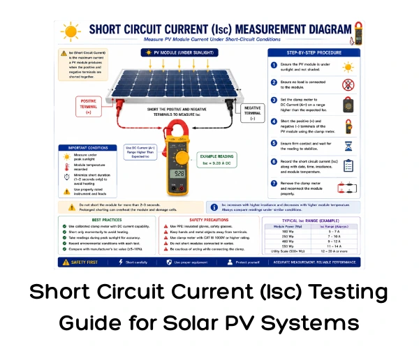 Short Circuit Current (Isc) Testing Guide for Solar PV Systems