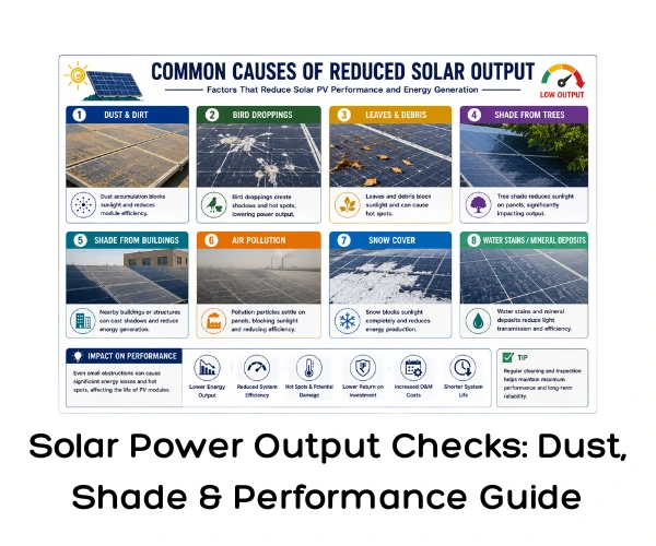 Solar Power Output Checks Dust, Shade & Performance Guide