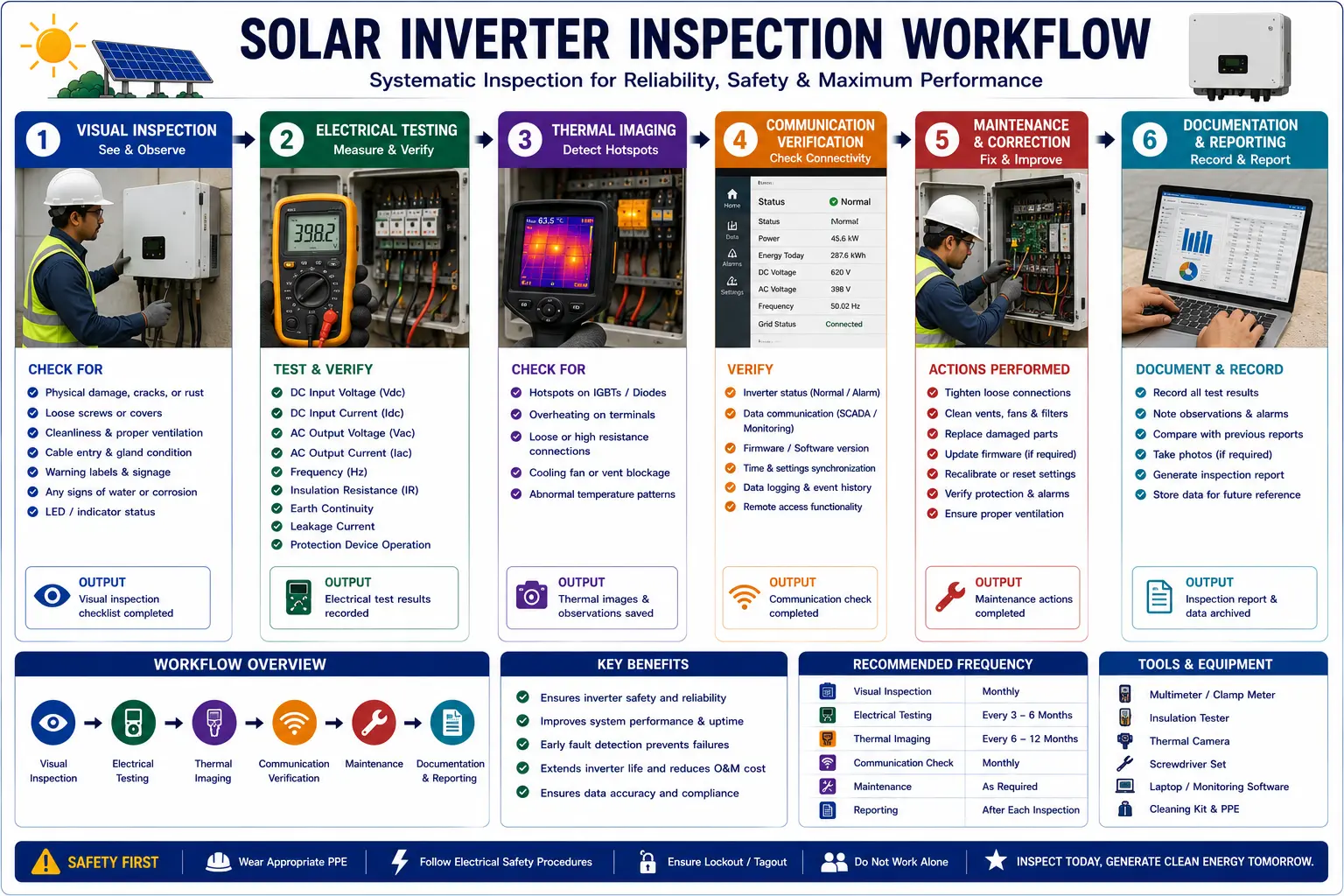 Inspection and Maintenance of Solar Inverters- Complete Guide for Reliable Performance and Long-Term Efficiency Inspection and Maintenance of Solar Inverters- Complete Guide for Reliable Performance and Long-Term Efficiency