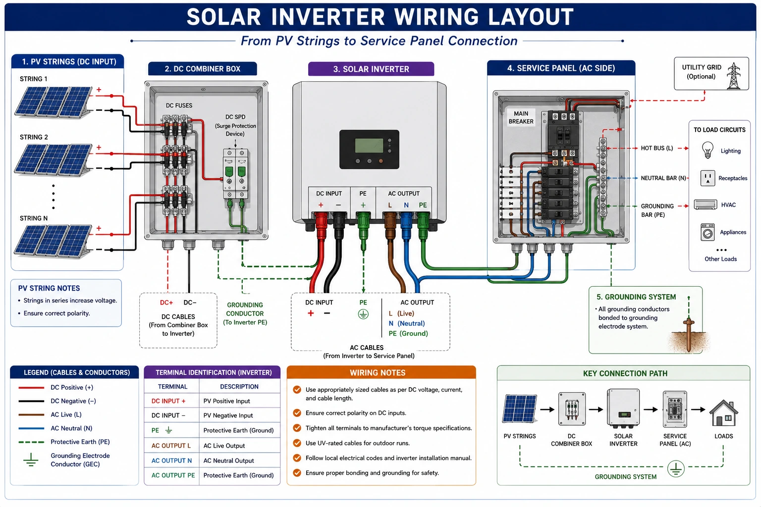 Check the Wire Connections to the Inverter and Identify Any Damage- Complete Inspection and Maintenance Guide for Solar PV Systems