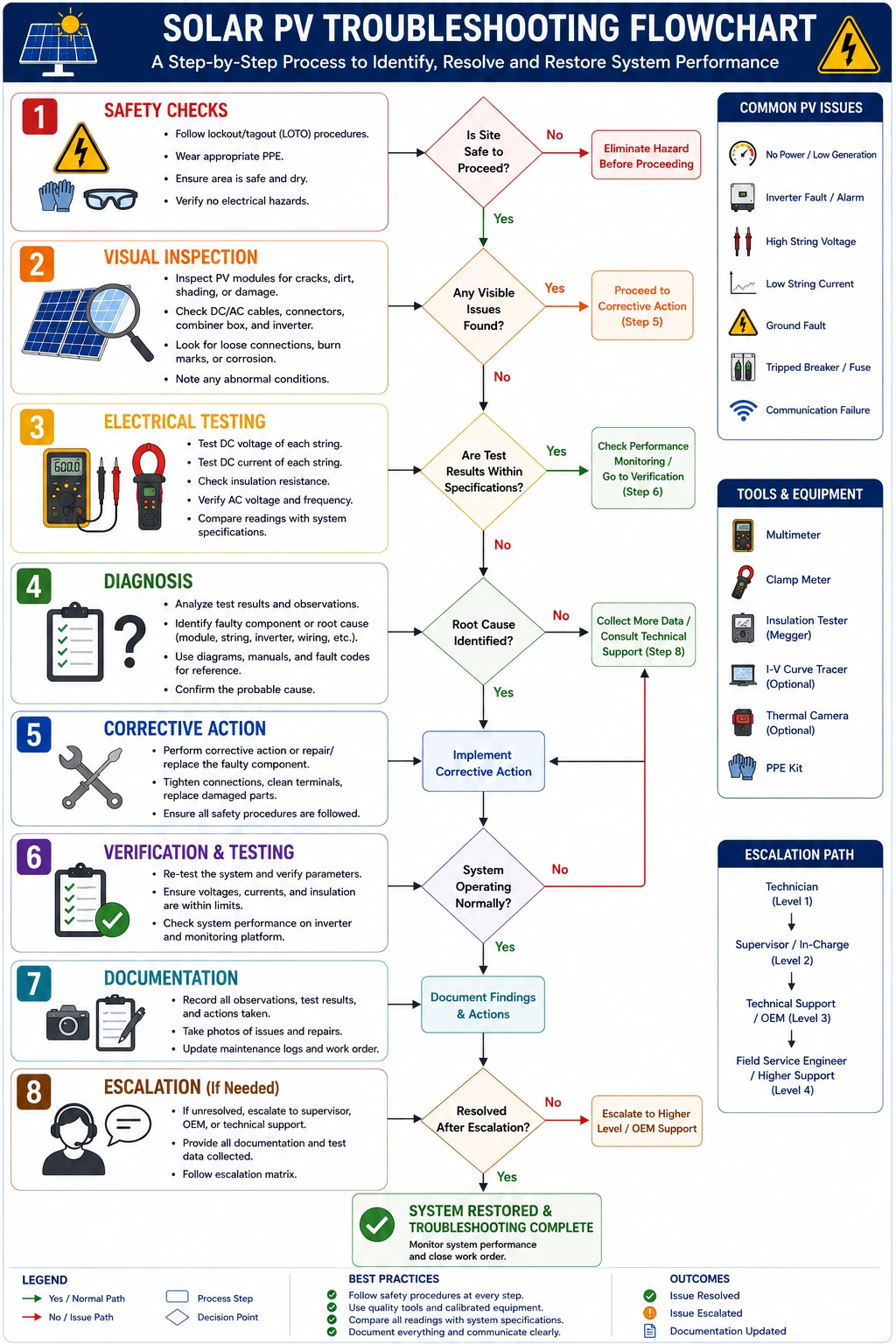 Guidelines for Troubleshooting in Solar PV Systems- A Complete Guide for Safe and Effective Fault Diagnosis