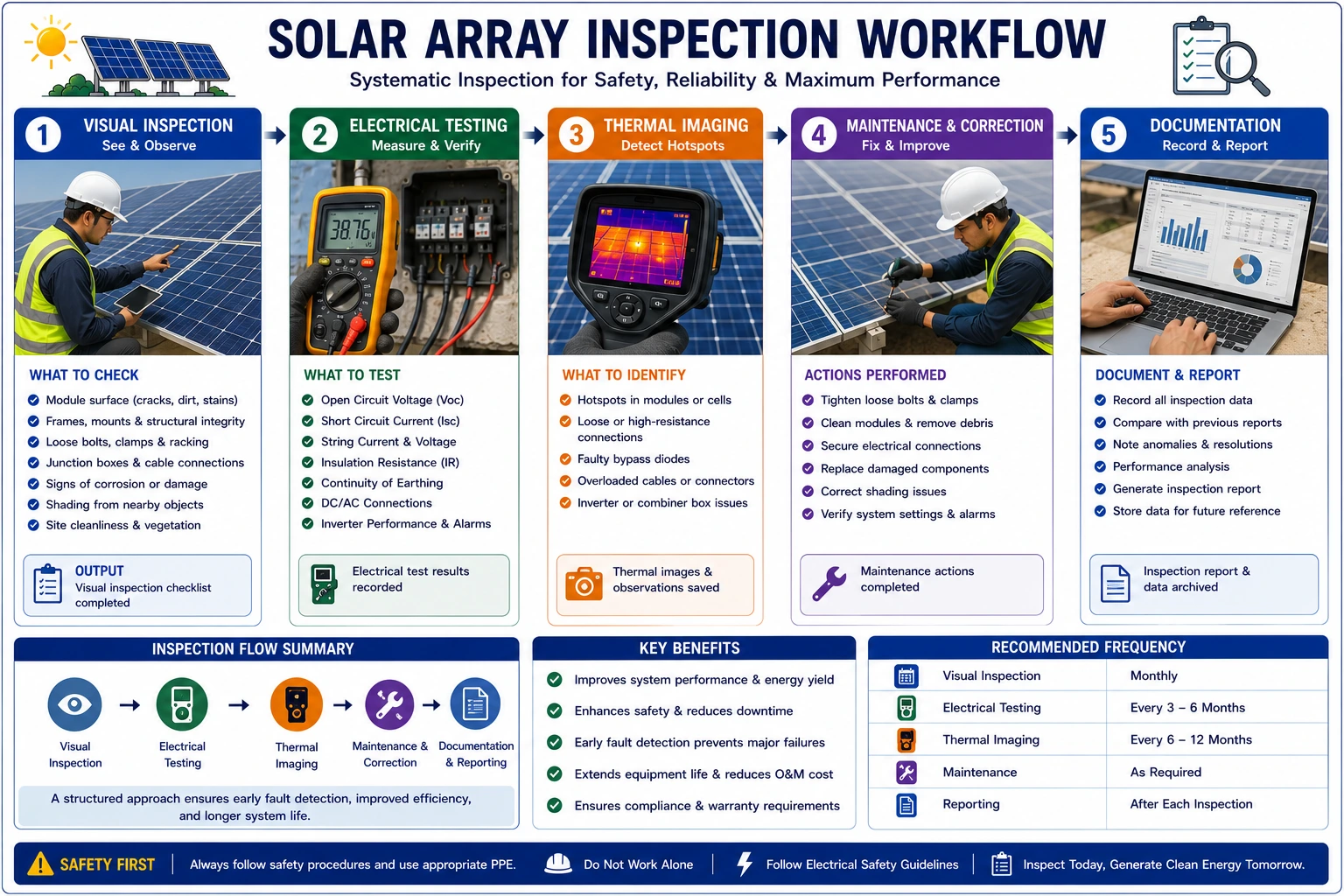 Inspection and Maintenance of Solar Arrays- Complete Guide for Reliable Solar PV System Performance Inspection and Maintenance of Solar Arrays- Complete Guide for Reliable Solar PV System Performance