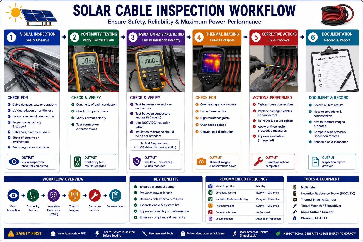Maintenance of Cables, Connectors, and Switches in Solar PV Systems- Complete Guide for Safe, Reliable, and Efficient Operation Maintenance of Cables, Connectors, and Switches in Solar PV Systems- Complete Guide for Safe, Reliable, and Efficient Operation