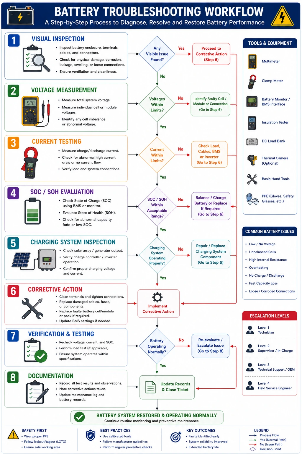 Troubleshooting with Batteries in Solar PV Systems- A Complete Guide to Diagnosing and Resolving Battery-Related Issues