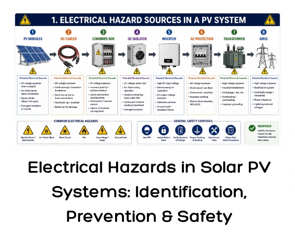 Electrical Hazards in Solar PV Systems Identification, Prevention & Safety