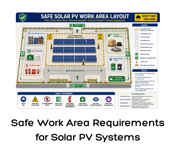 Safe Work Area Requirements for Solar PV Systems