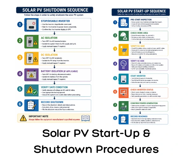 Solar PV Start-Up and Shutdown Procedures