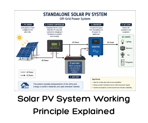 Solar PV System Working Principle Explained