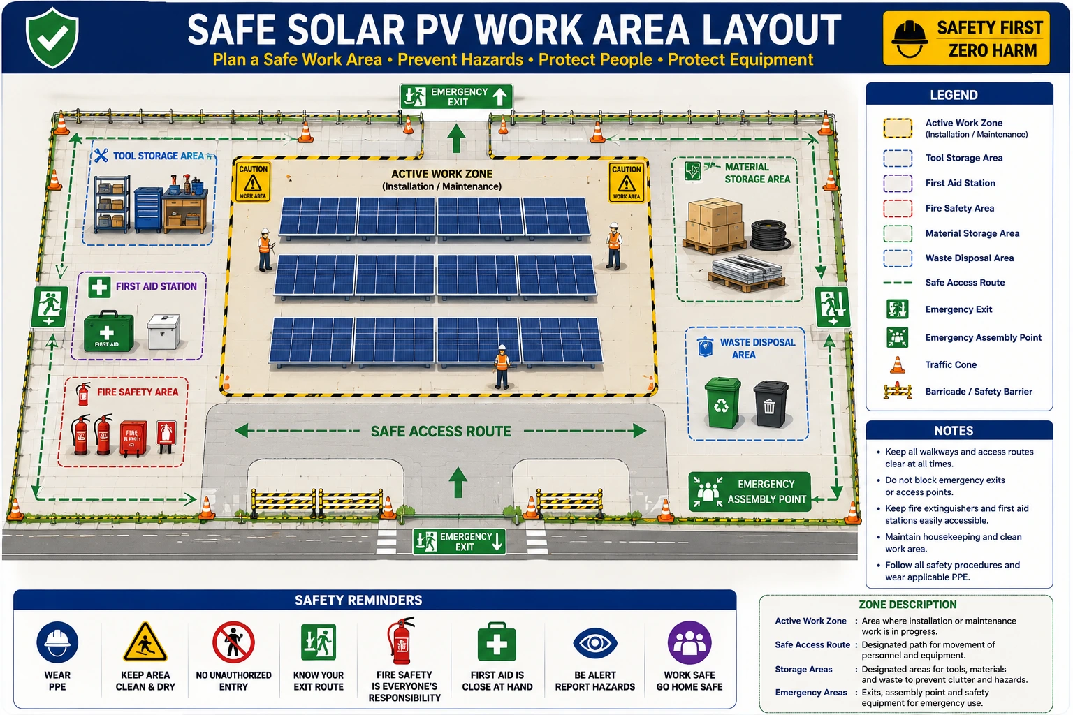 Identify Requirements for a Safe Work Area and Create a Safe Work Environment in Solar PV Systems A Complete Guide
