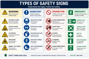 Use of Safety Signs in Solar PV Systems- Types, Importance and Best Practices